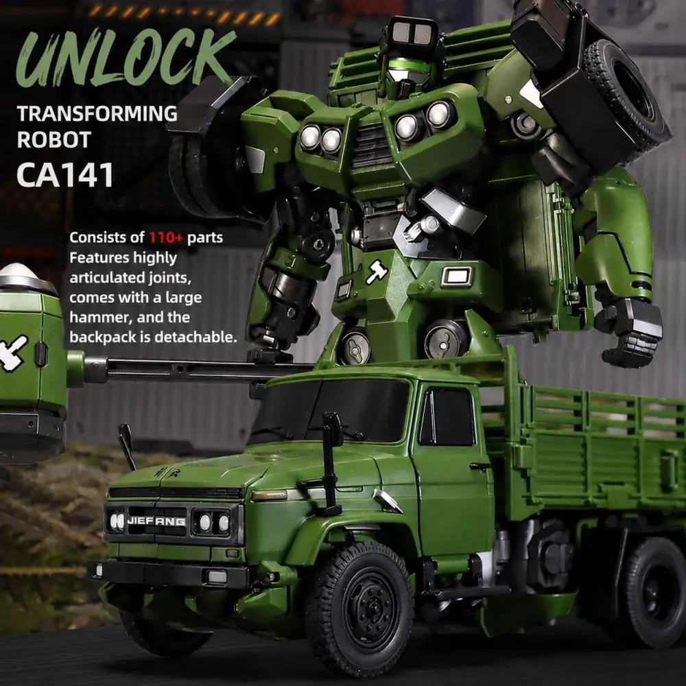 Alloy Transforming Robot LJ1652 Lijiang CA141 Jiefang Truck Steel Warrior Deformation Toy Vehicle Model Boys Birthday Gift