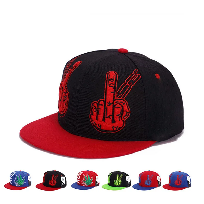 High Quality Embroidery Baseball Cap for Women Men Hiphop Rude Finger Snapback Fishing Hat Sunshade Outdoor Dad Cap Trucker Hat