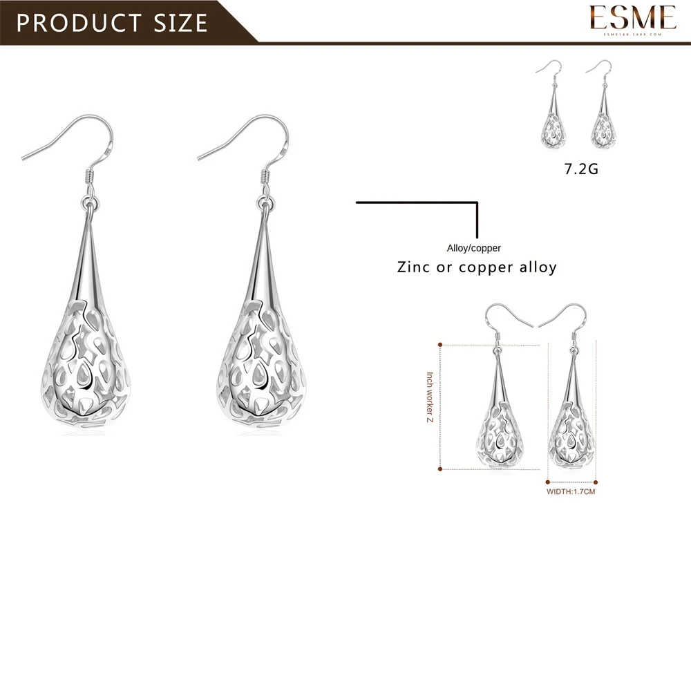 Fashion Earrings Hollow Out Elegant Womens Hollow Drop Earrings Drop Earrings Statement Earrings Highest Rating Hollow Earrings