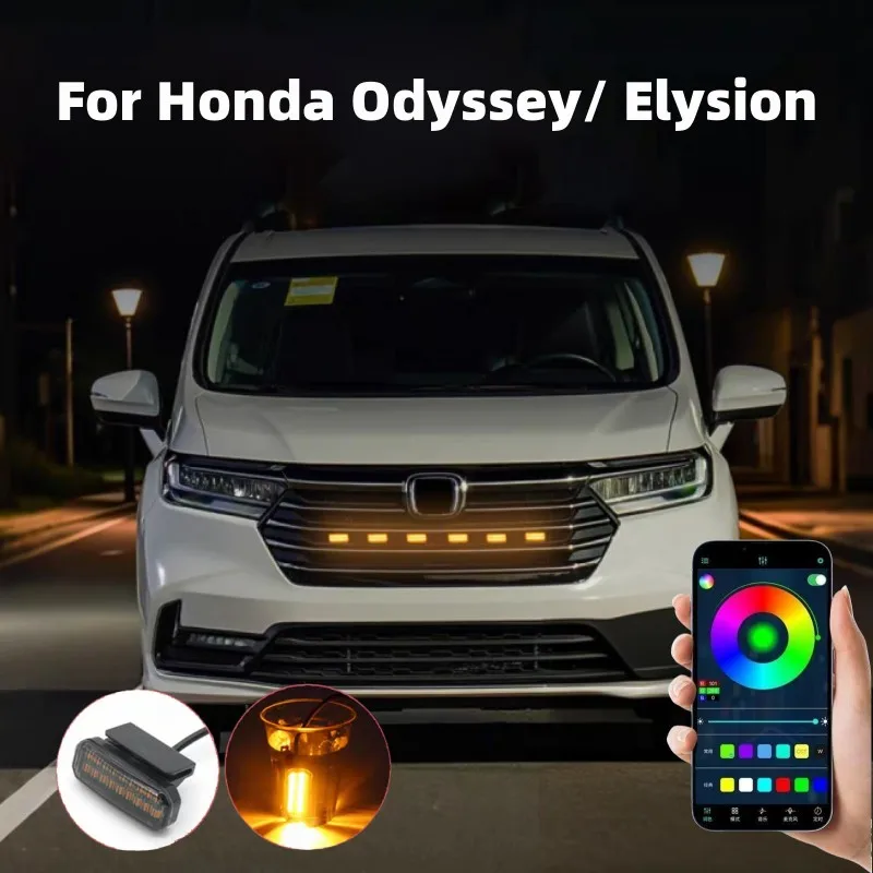 

18LED Front Grille Light For Honda Odyssey/ Elysion 2016-2025 Car Daytime Running Light Wheel Eyebrow Lamp 12V