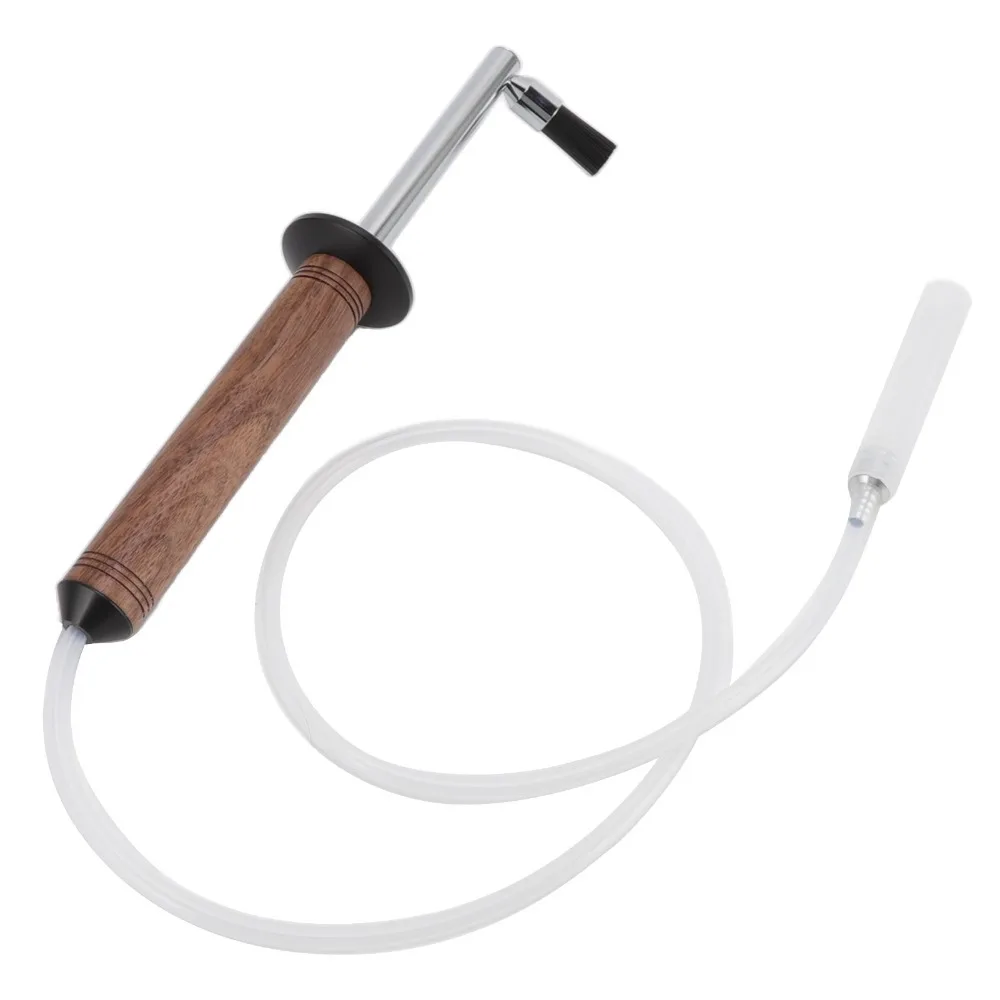 Wood Handle Steam Cleaning Brush Replaceable Head Heat-Resistant Nylon Steam Wand Tool High Pressure High Temperature Resistant