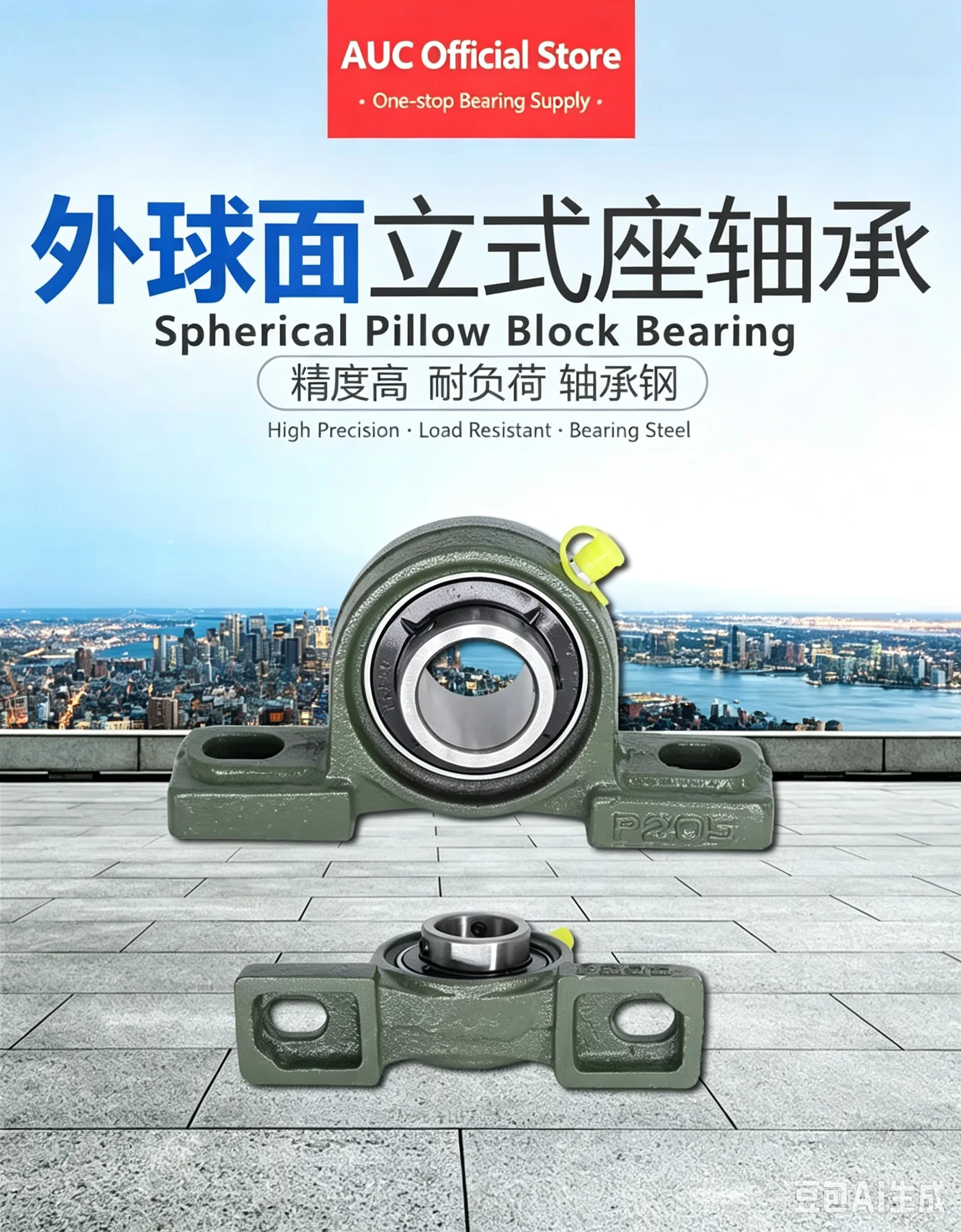 British non-standard spherical vertical bearing seat UC202 204 205 206 207 208 209 210 211