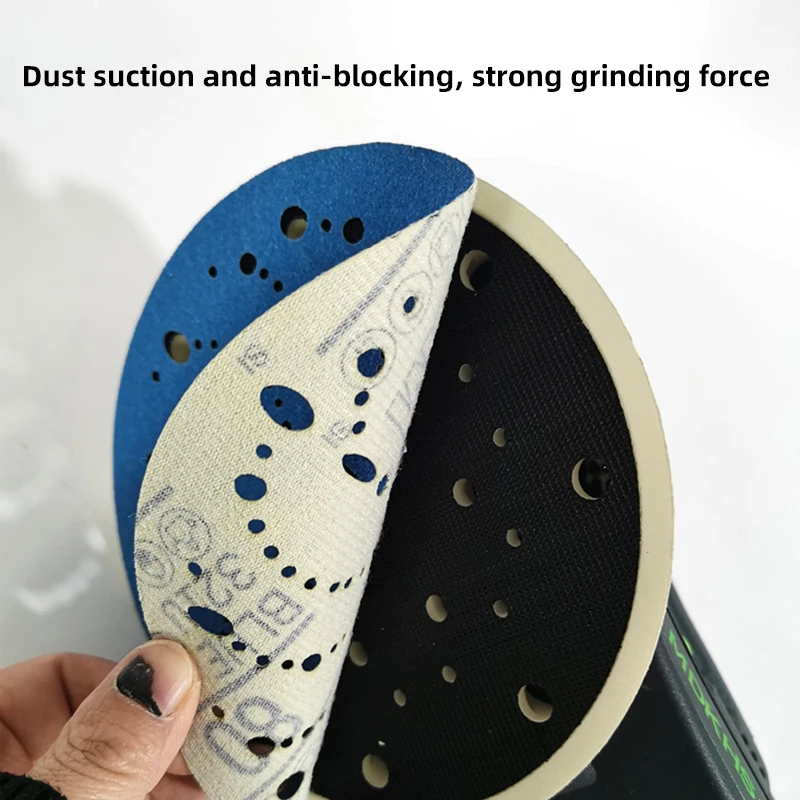 3M6-inch 150mm Round Flocking Dry Ground Sandpaper Blue Disc Abrasive Car Paint Hardware Sanding Self-adhesive 80-500 Grit