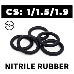 70A NBR Thickness CS1/1.5/1.9mm O-ring Nitrile rubber sealing gasket rubber washer ring wholesale in specifications