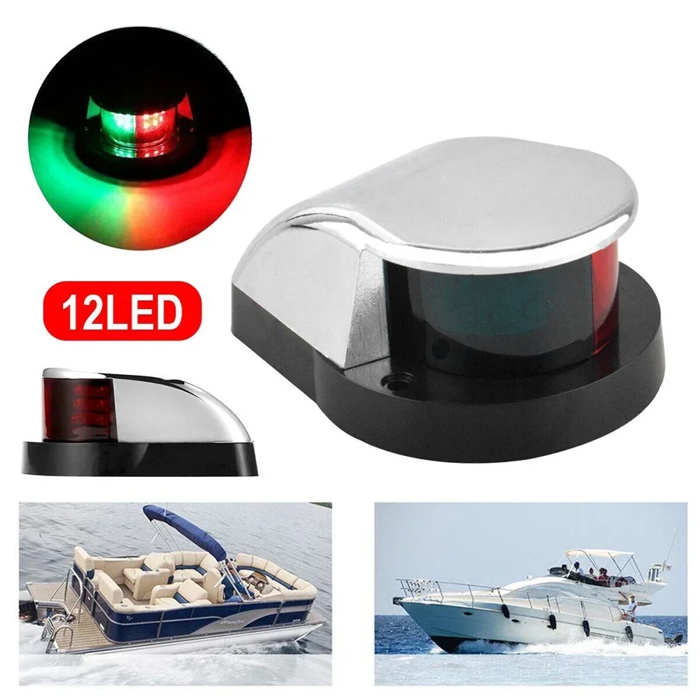 Plástico LED luzes de navegação para veículos, lâmpadas, iate marinho, acessórios de barco, vermelho e verde, 12V