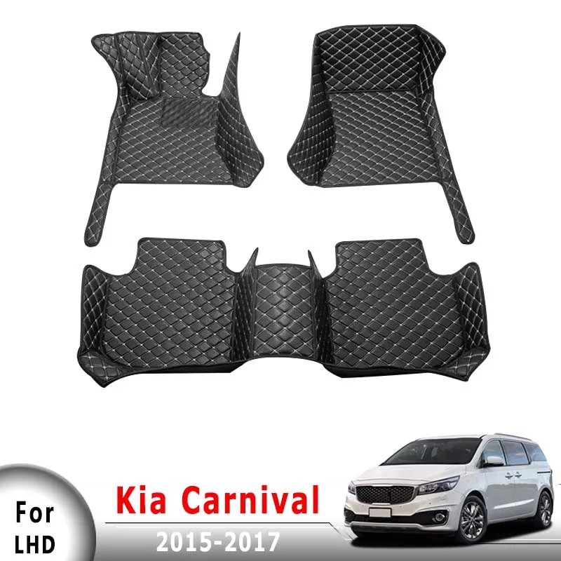 Car Floor Mats For Kia Carnival Sedona 2015 2016 2017 (5 seats) Waterproof Foot Carpets Custom Auto Interior Parts Accessories