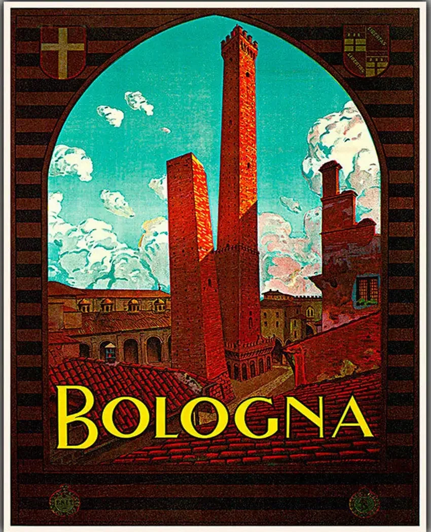 New Vintage Metal Tin Sign Bologna Outdoor Street Garage & Home Bar Hotel Wall Decor Metal Plaque Signs