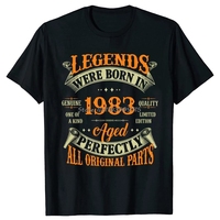 41 Years Old Made In 1983 Classic Original Vintage T-Shirt Father Days Gift Idea Classic Accessories TShirt Men Cotton T Shirt