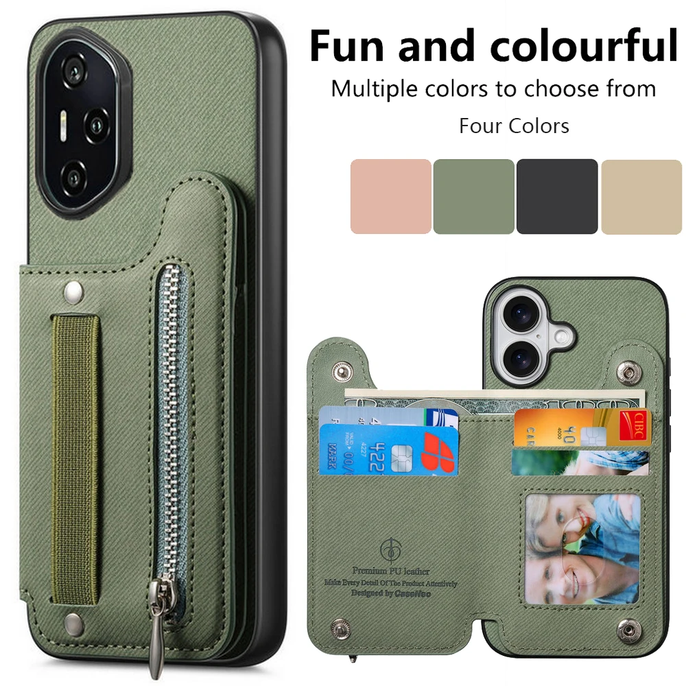 

Роскошный чехол HONOR 400 LITE 5G 2025 для Huawei Honor 400 Pro, кожаный браслет с RFID-блоком, задняя крышка Honor 400 400 Lite