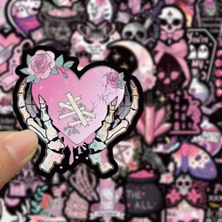 10/30/50PCS Cool Black Pink Goth Crystal Stickers Graffiti Decals Skateboard Helmet Laptop Phone Guitar Waterproof Kids Sticker