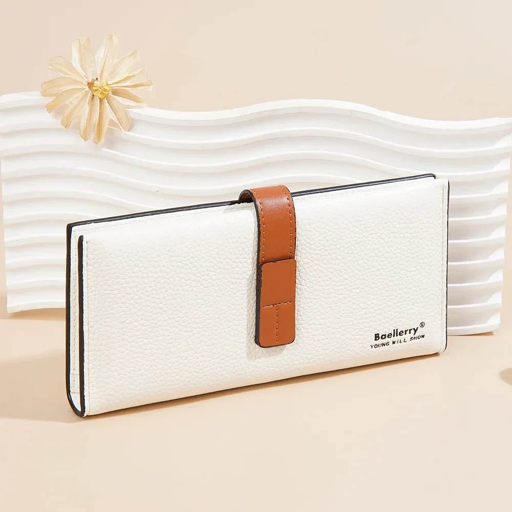 

Fashion Women Wallets Belt Hasp Leather Card Holder Wallet Women's Long Design Zipper Coin Pocket Purse Slim Phone Money Clutch
