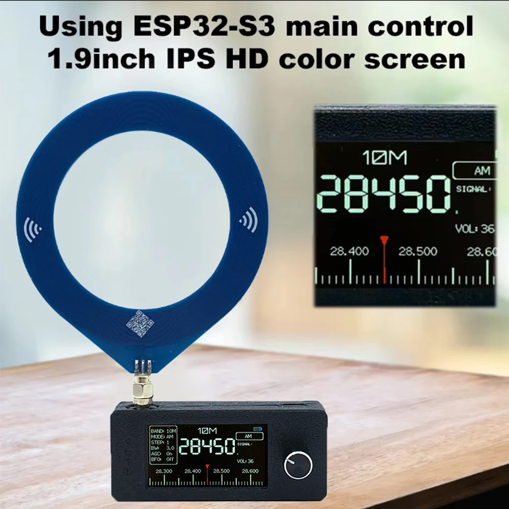 

SI4732 0.5-108mhz Portable Radio LSB USB AM FM Pocket Mini Radio 1.9inch IPS Screen All Band Radio Receiver HF SW MW VHF Radio