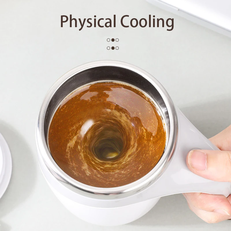 แก้วมักแม่เหล็กอัตโนมัติแบบชาร์จไฟได้ USB 380มล. ถ้วยผสมกาแฟที่สร้างสรรค์เครื่องปั่นอัจฉริยะถ้วยของขวัญแนะนำ