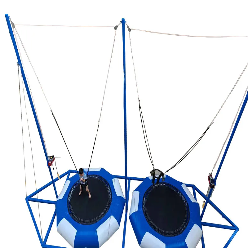 High Quality Double Inflatable Bungee Trampoline Kids & Adults Jumping Bed