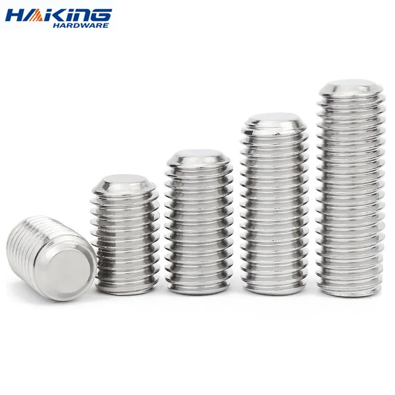 

10pcs/lot Hexagon Hex Socket Set Screw Flat Point Allen Head M2 M2.5 M3 M4 M5 M6 M8 M10 M12 M14 M16 Stainless Steel Headless