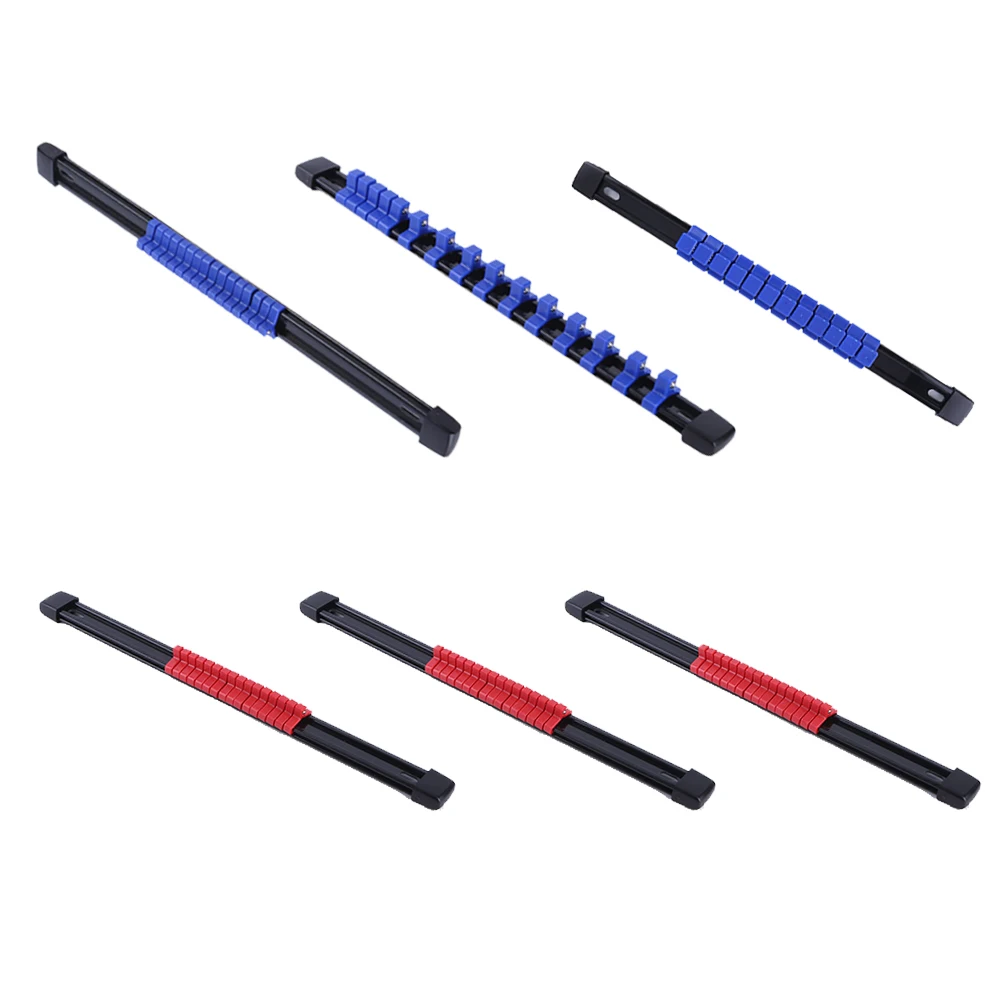 1/2 3/8 1/4-Inch 360° Socket Organizer Socket Holder Kit Socket Holder Organizer ABS Heavy Duty Socket Rail for Tool Box