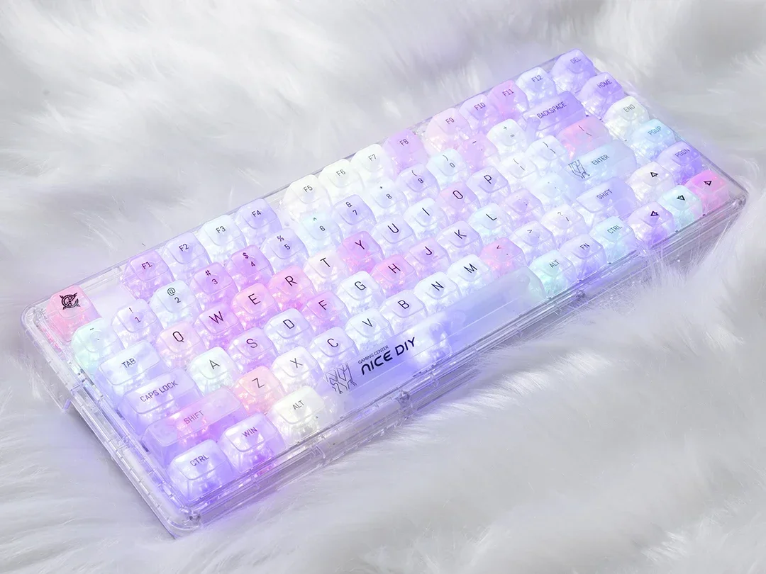 MDA Highly Transparent Keycaps Fog Through Small Full Set