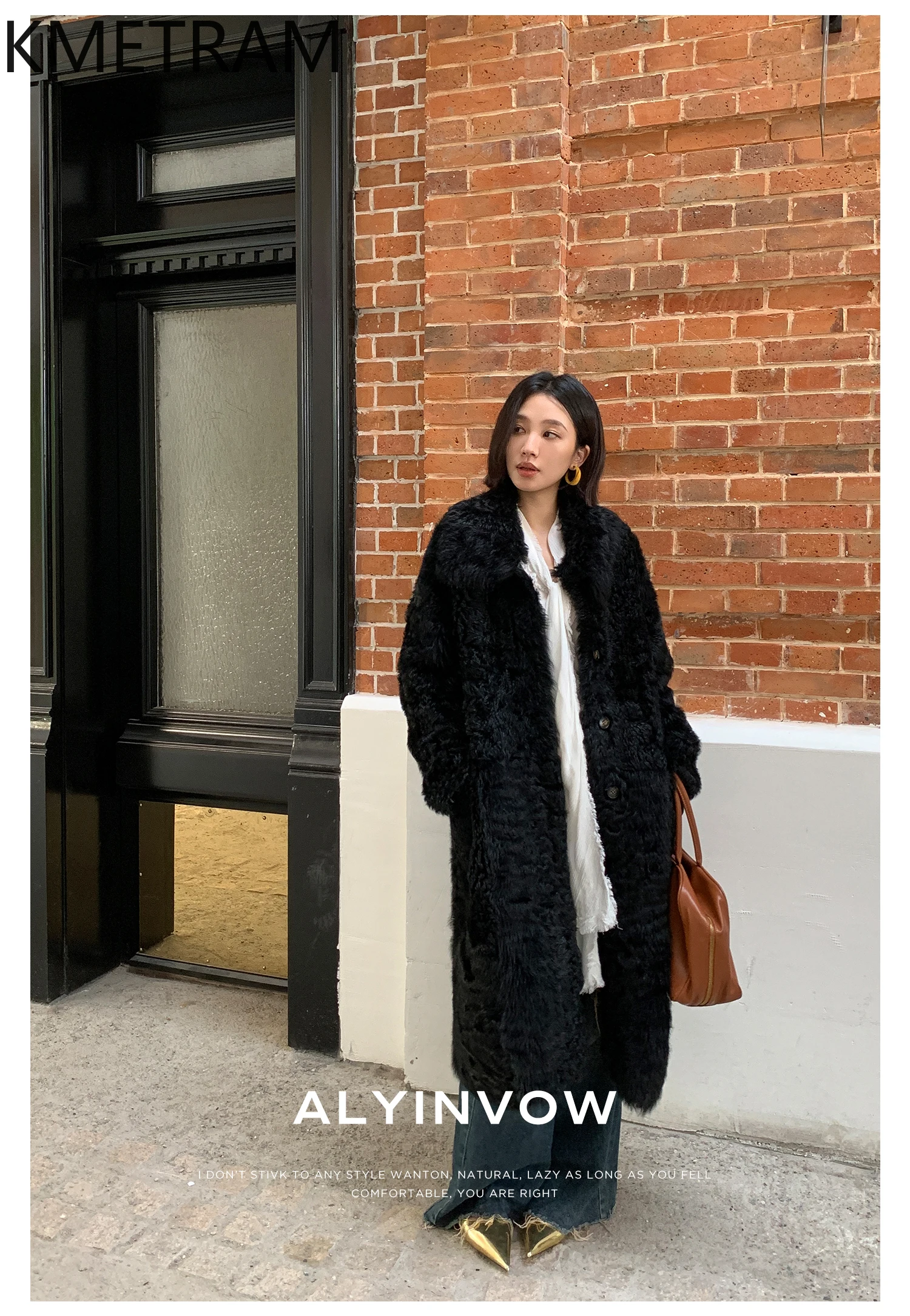 سترة فرو مزدوجة الوجه من صوف توسكانا الطبيعي لعام 100% معطف نسائي فاخر طويل من الفرو الحقيقي ملابس شتوية للنساء Fourrure 2025