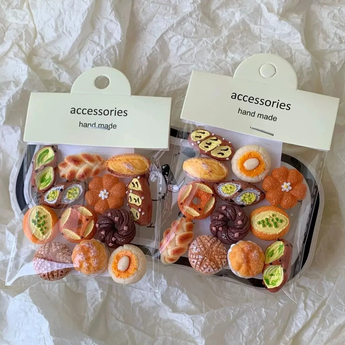 1set Mini Bread French Pretzel Bread Model Fridge Magnet Mini Simulation Bakery Bread Magnetic Sticker Decoration Home Decor