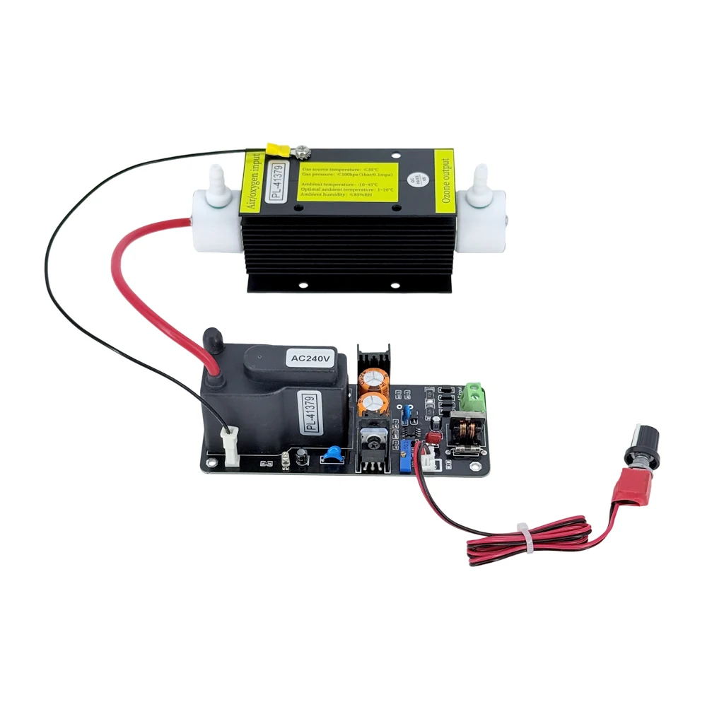 Kit gerador de ozônio de resfriamento de ar com tubo de quartzo preto ajustável de alta qualidade 3 g/h 32w A tensão pode ser comutada.