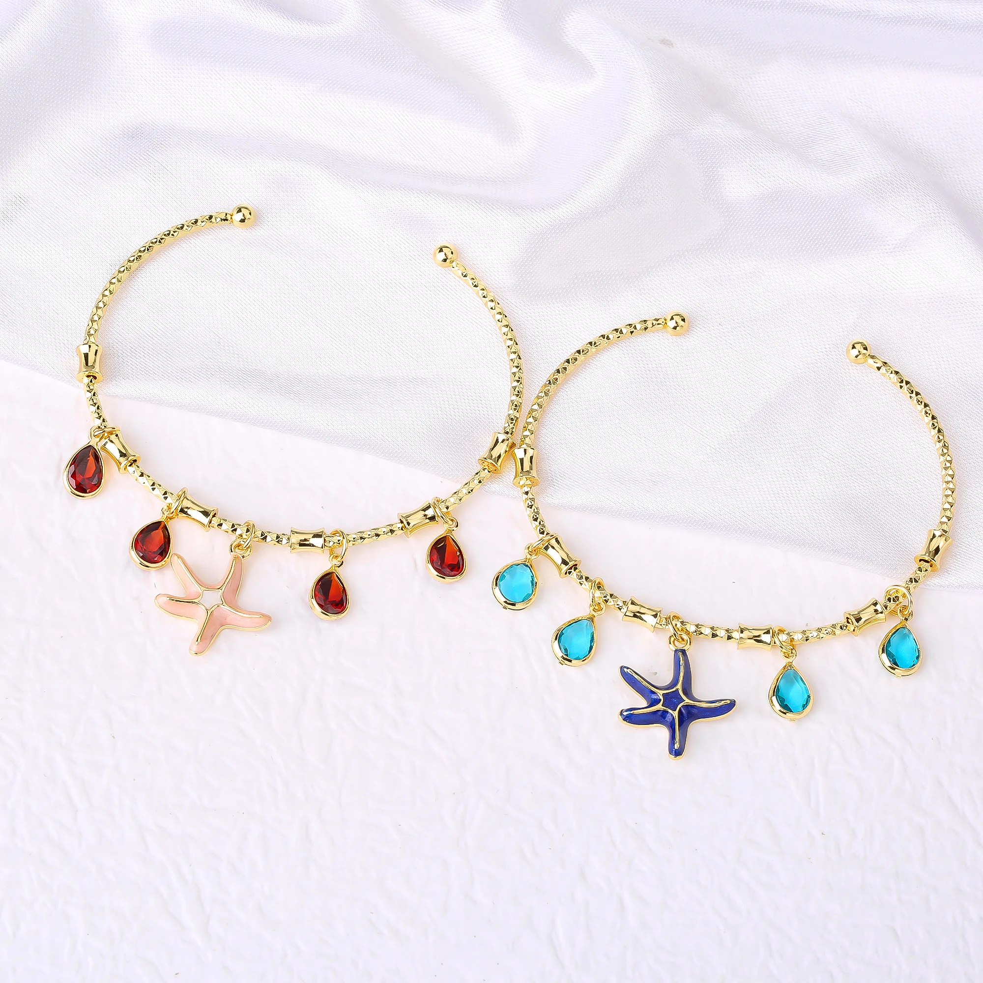 تصميم جديد سوار الحلوى مطلي بالذهب نجم البحر قلادة الإسورة موضة جديدة للمرأة عطلة الشاطئ الأصلي سحر المجوهرات #1