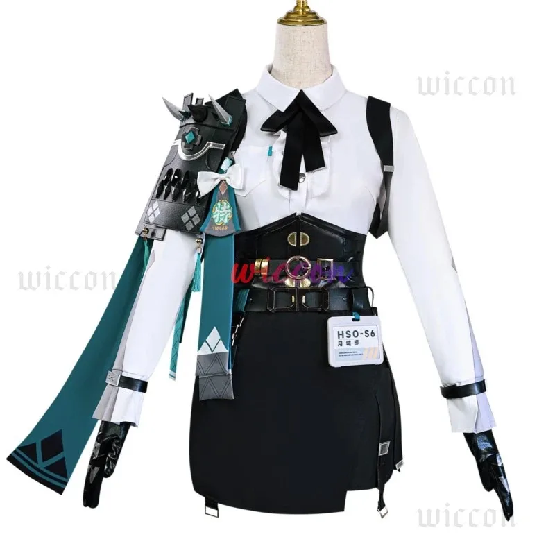 

asdh8@tsukishiro yanagi Cosplay Costume Wig Shoes Woman Zenless Zone Zero Role Play Halloween Carnival Uniform
