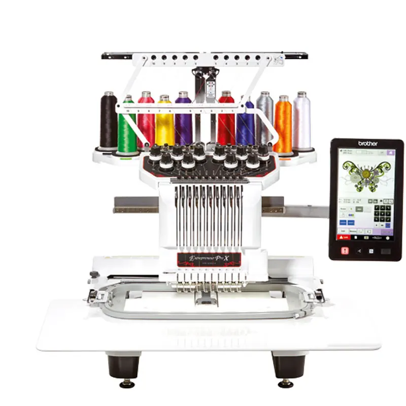 Automatic Programmable Computerized Industrial Brother Pr1050x Embroidery Machine Single Head 15   Smart Embroidery Machine
