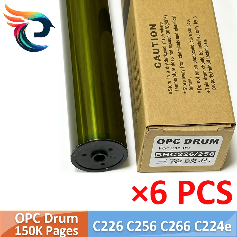 6PCS Long Life DR313 OPC Drum For KONICA MINOLTA Bizhub C226 C256 C266 C224e C284e C364e C454e C554e C258 C308 C368 150000 Pages