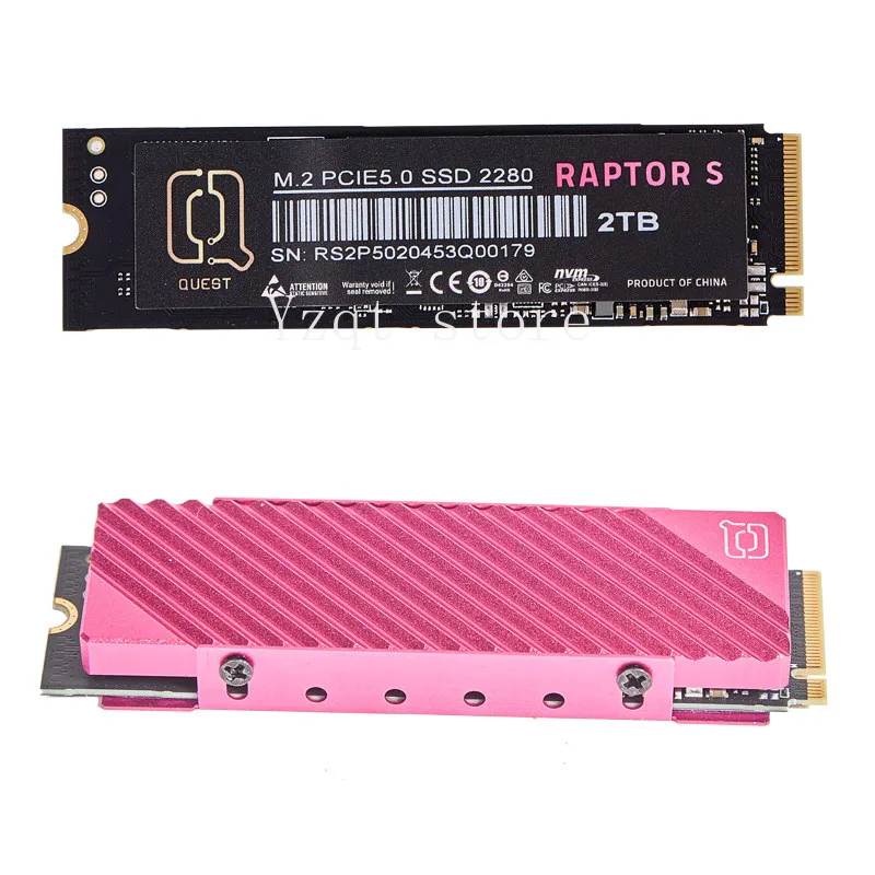 1TB 2TB SSD PCle Gen5x4 NVMe 2280 SSD with Metal Vest