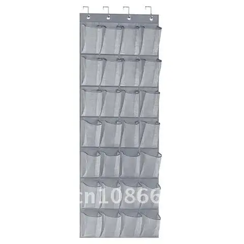 Organizer Shoe - Holder Door The Over 28-Pocket for Sneakers Slippers Non-woven Transparent Mesh Storage Bag Multilayer