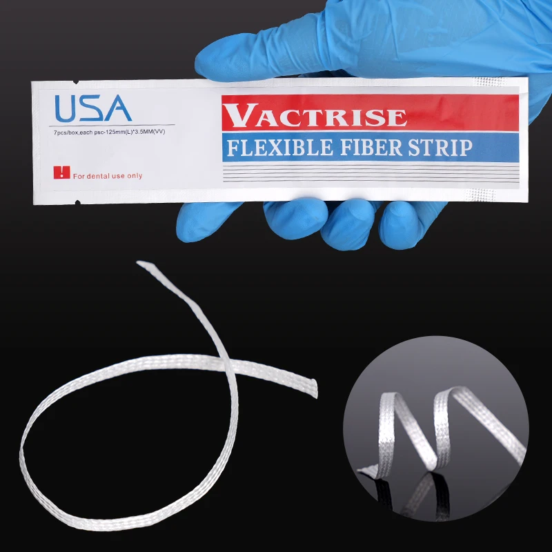 

3pcs/set Dental Material Flexible Fiber Strip Glass Splint Loose Tooth Fixation Strips Light Cure Bonding Orthodontic Retainer