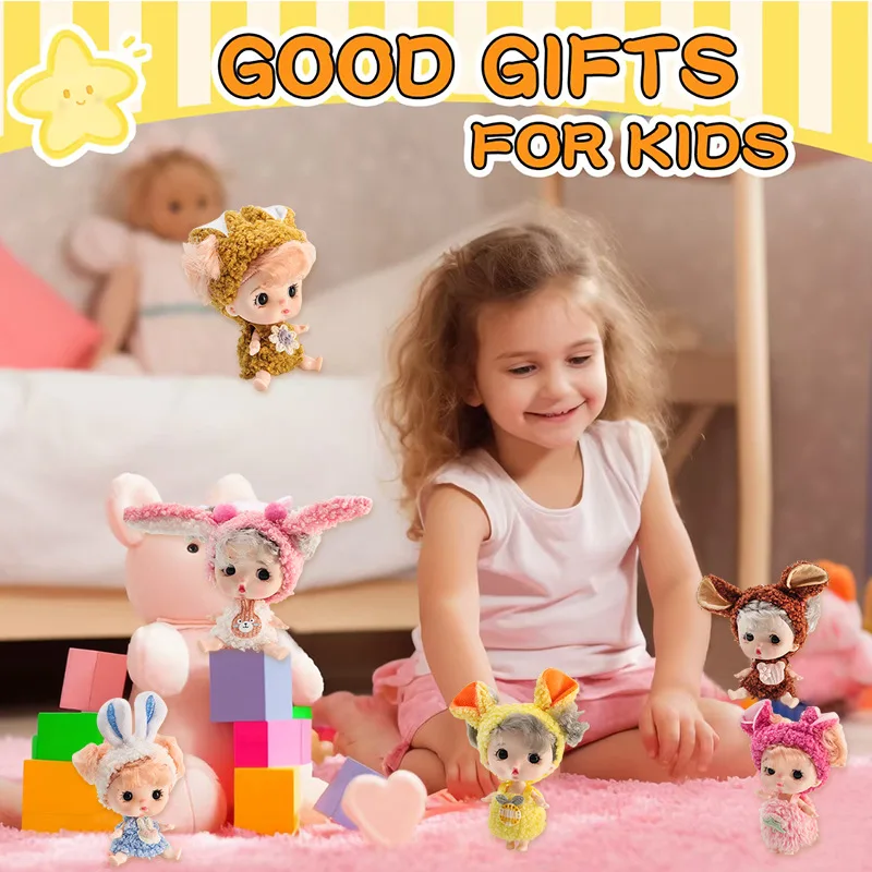 8cm Mini Rebirth Doll Sleeping Doll Handmade BJD Ornaments Simulation Baby Doll Girl Birthday Holiday Gift Newborn Blessing Gift