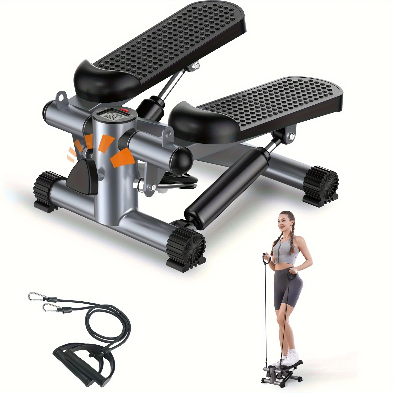 

Indoor Fitness Equipment Exercise Steppers 350lbs Hydraulic Fitness Stair Multifunctional Climbing Pedal Machine Mini Stepper