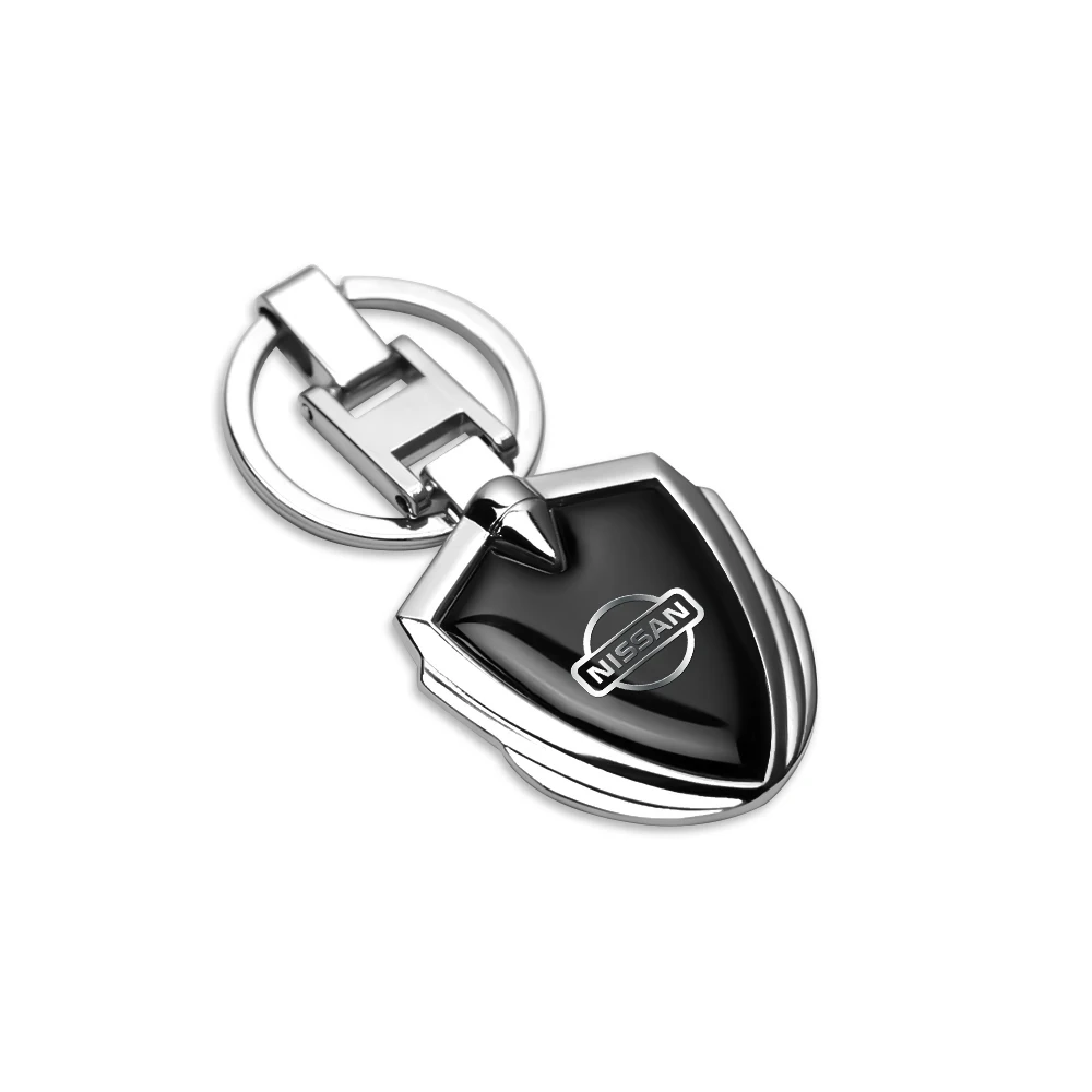 Universal Car Logo Metal Keychain Keyring Auto Accessories For Nissan Sylphy Cube Juke Rogue Maxima Sentra Murano TIIDA Pulsar