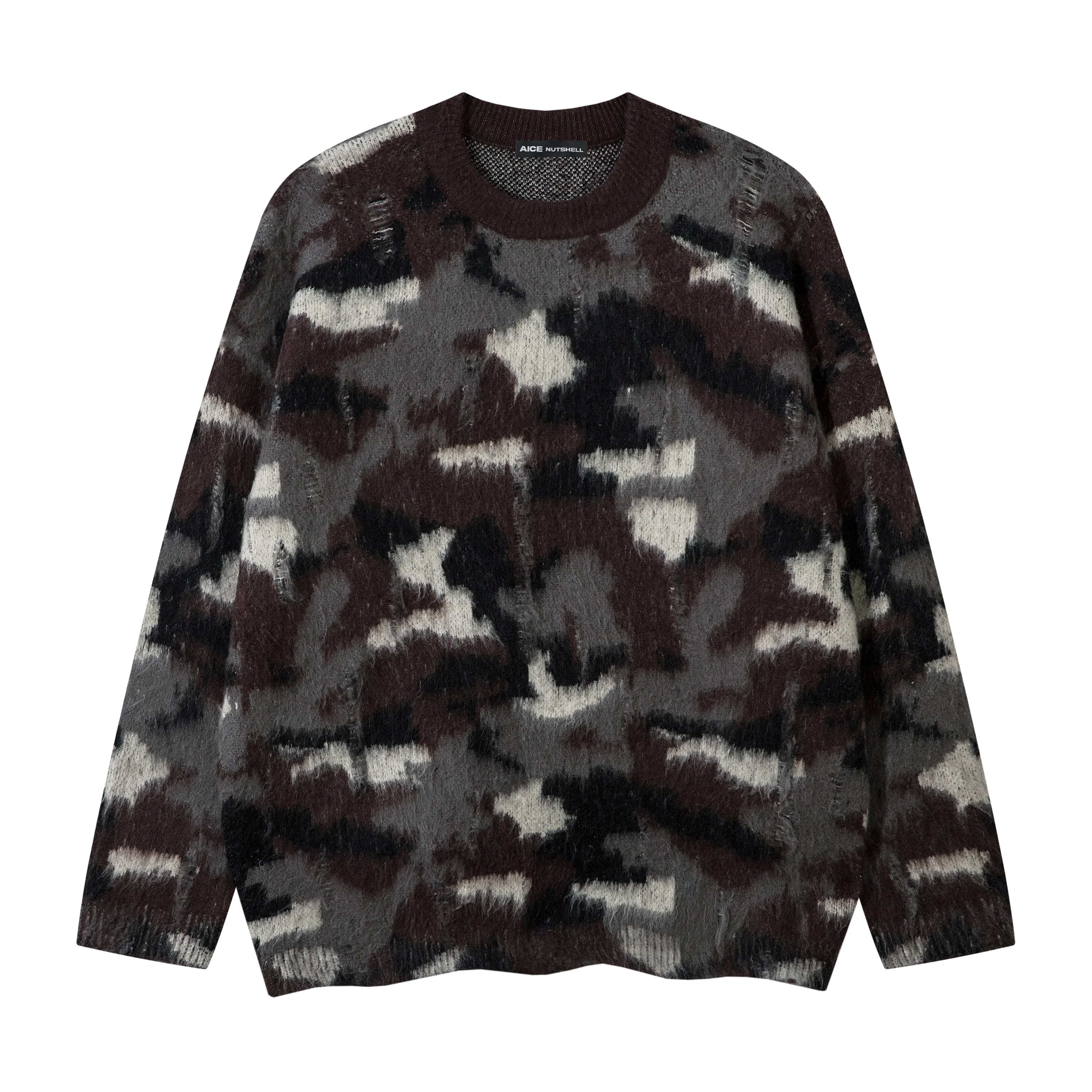 

American Retro Camouflage Men's Sweater Casual Lazy Fashionable Trendy Sweater For Men