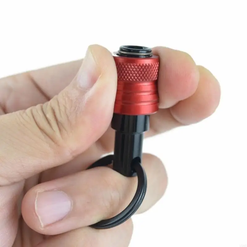 6Pcs Bit holder Keychains 1/4inch Shank Screwdriver Bit Clip for Drill Bit Extension Nut Driver with Carabiner