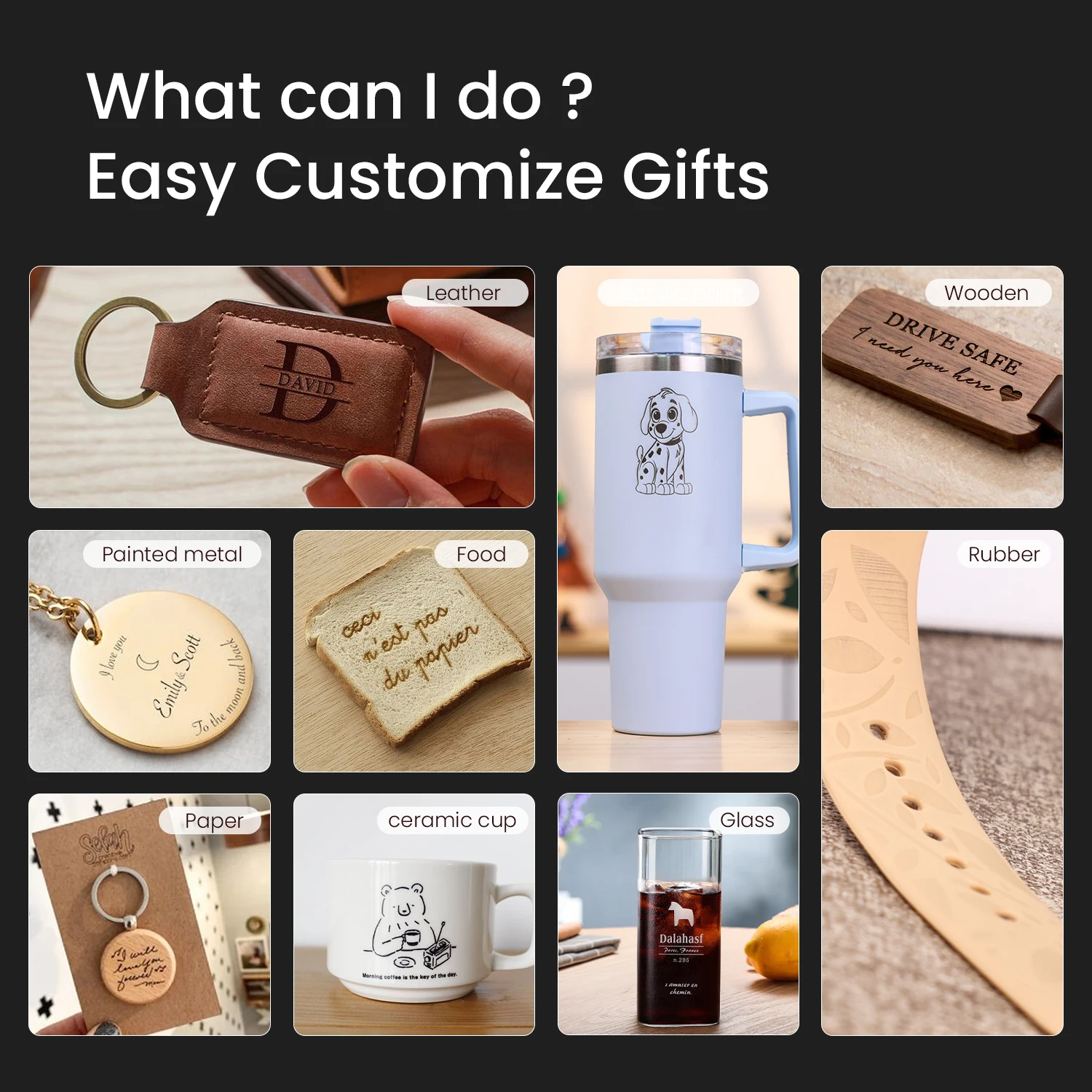 LONGER Mini Laser Engraver 5.5W 3.5W 2.5W Portable Compact Laser Cutter Engraving Machine WiFi DIY Wood Leather Acrylic Crafts Gifts LightBurn LaserGRBL Pre-Assembled view 7