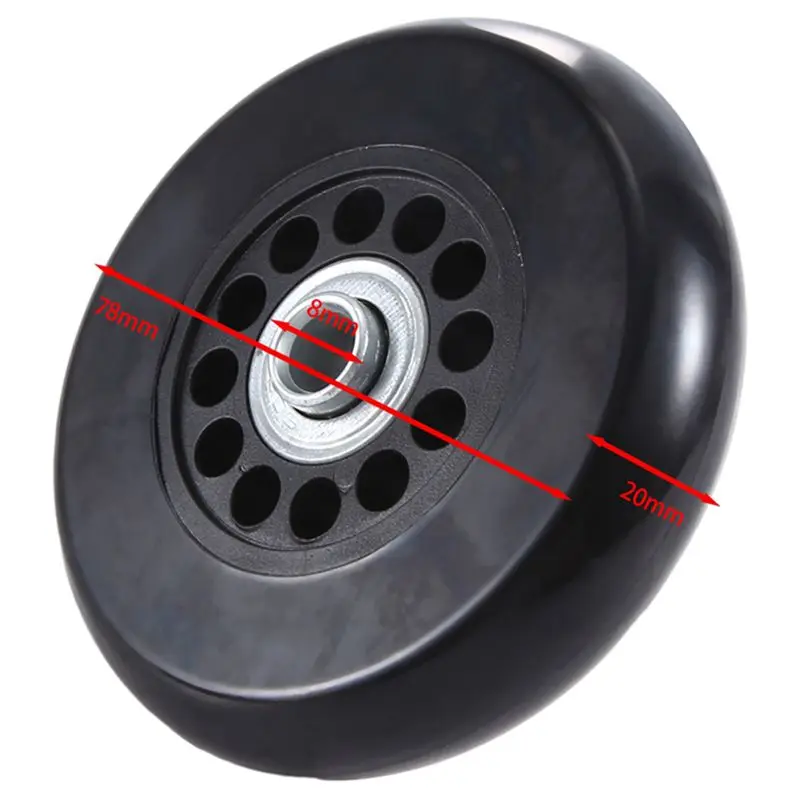 TEXU 78X20mm مجموعة من 2 الأمتعة حقيبة استبدال عجلات كيت بو عجلات دوارة محامل الكربون الصلب Repai مجموعة كيت #6