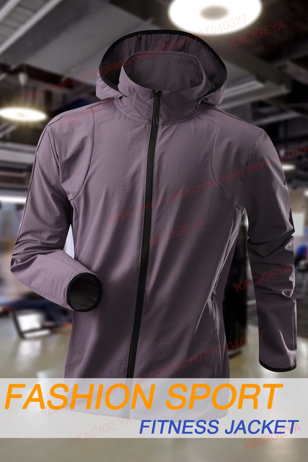 Quick Dry Coat Running Fashion Training Letter Workout Zipper Pockets Causal Hooded Spandex Octdoor Gym Camping Hiking Jackets