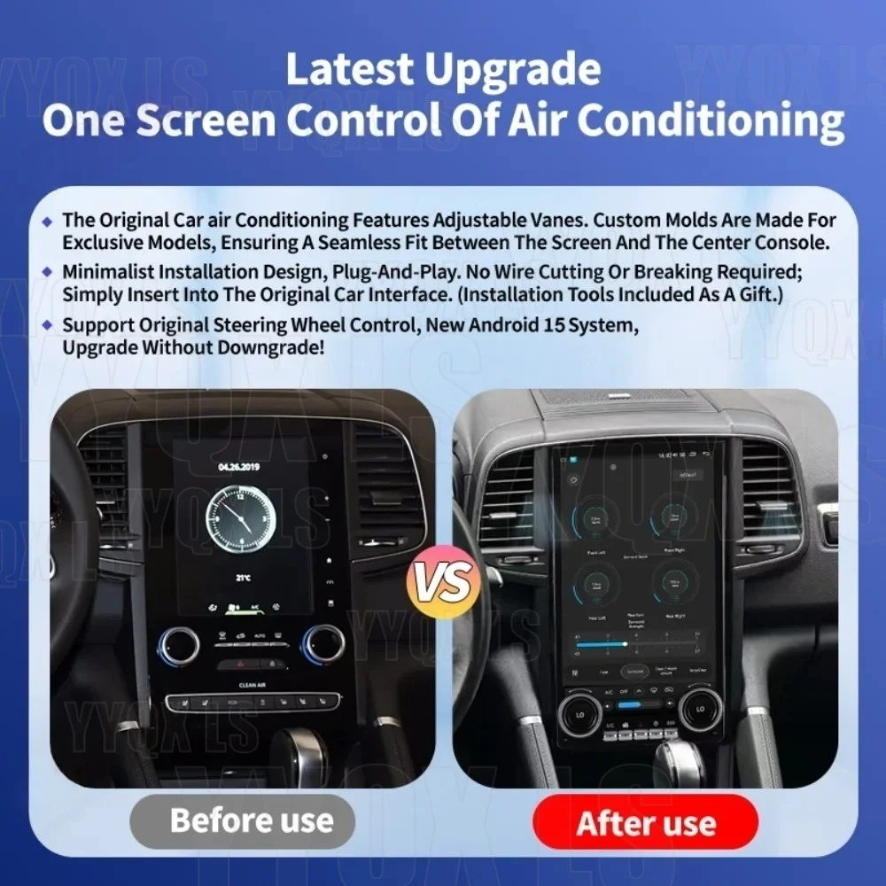 14.5" Car Radio For Renault Koleos Megane 4 Samsung SM6 Talisman 2016-2021 Android Multimedia Video Player  Wireless Carplay 4G view 3