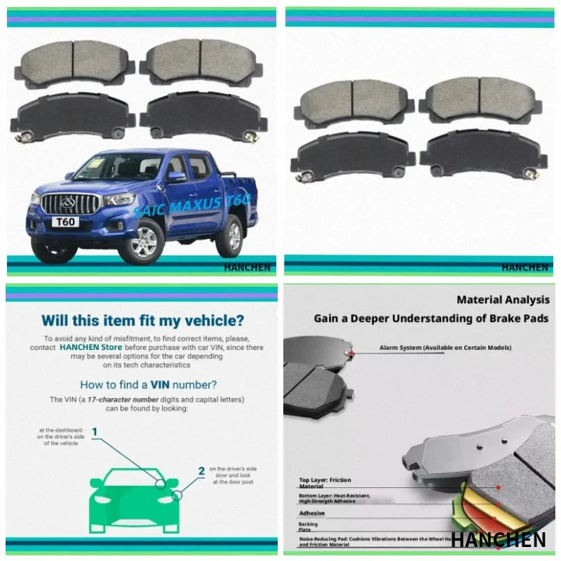 For SAIC MAXUS T60 Pickup Front Brake Pads/Auto Parts