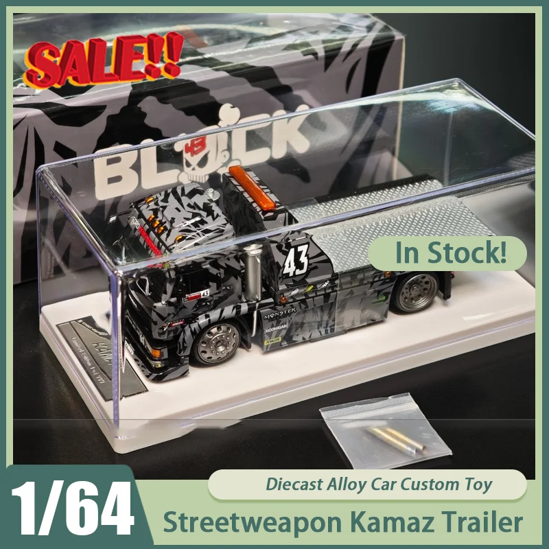 Nuovo disponibile Streetweapon Sw 1:64 Kamaz rimorchio modificato pressofuso in lega ornamenti in edizione limitata giocattoli personalizzati regalo di Natale per bambini