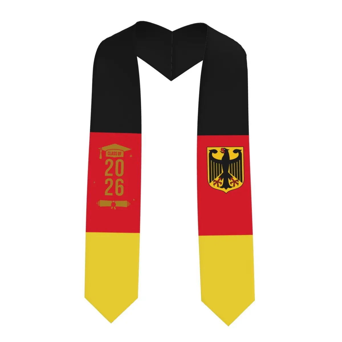 

Class Of 2026 Germany Flag Graduation Stole Sash Scarf For International Students Proud 183CM Long