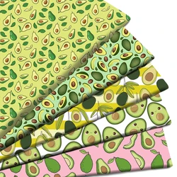Fruits Avocado Printed Polyester Pure Cotton Material By the Meter Patchwork Tissue Sewing Quilting Fabrics Needlework