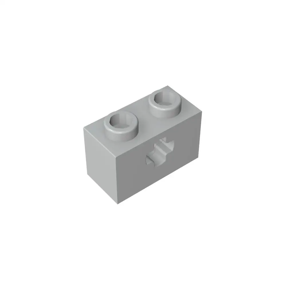 Gobricks, 1 Uds., ladrillo MOC 1x2 con orificio de eje Compatible con piezas de modelo 32064 31493, bloques de construcción, juguetes educativos para niños, regalo