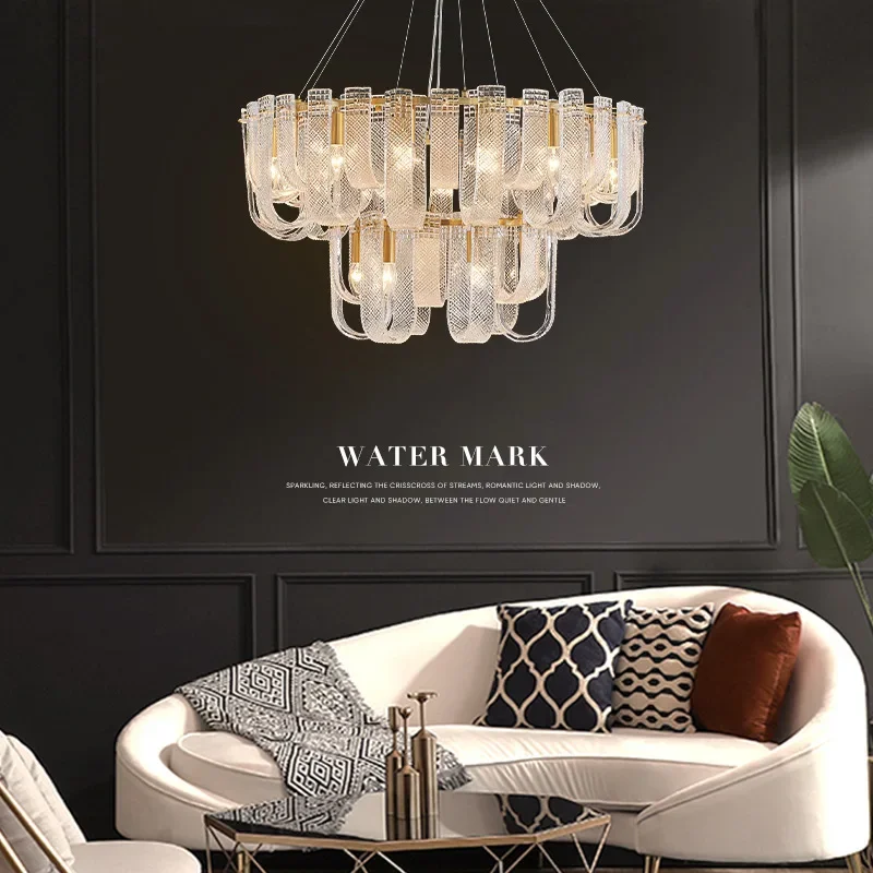 2024 Modern Chandelier Lighting Desinger Lustre Ring Hanging Lamps Suspension Luminaire Lampen For Foyer Living Room Dining Room