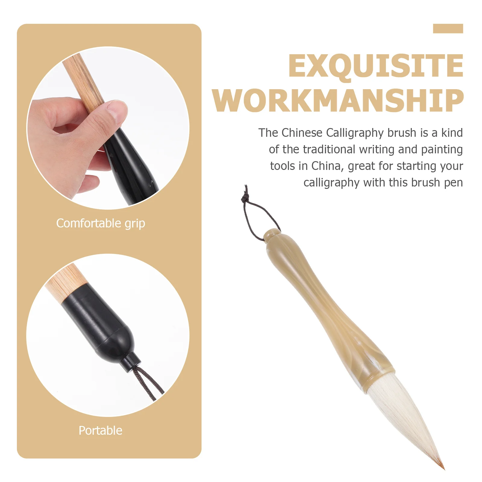 Chinese Calligraphy Brush Pen Smooth Writing Professional Art Stationery For Beginners Students Artists Portable Traditional