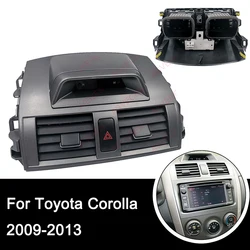 Car AC Air Vent Dashboard Outlet For Toyota Corolla 2009-2013 Direct Replacement With Hazard Warning Light Button Titanium Gray