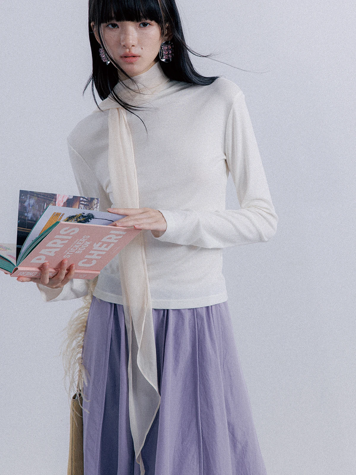 

SOTHEMOS, оригинальный дизайн, шелковый шарф Camere, вязаный базовый топ, 2 цвета, женский вязаный свитер Ele Slim Fit Long Sve