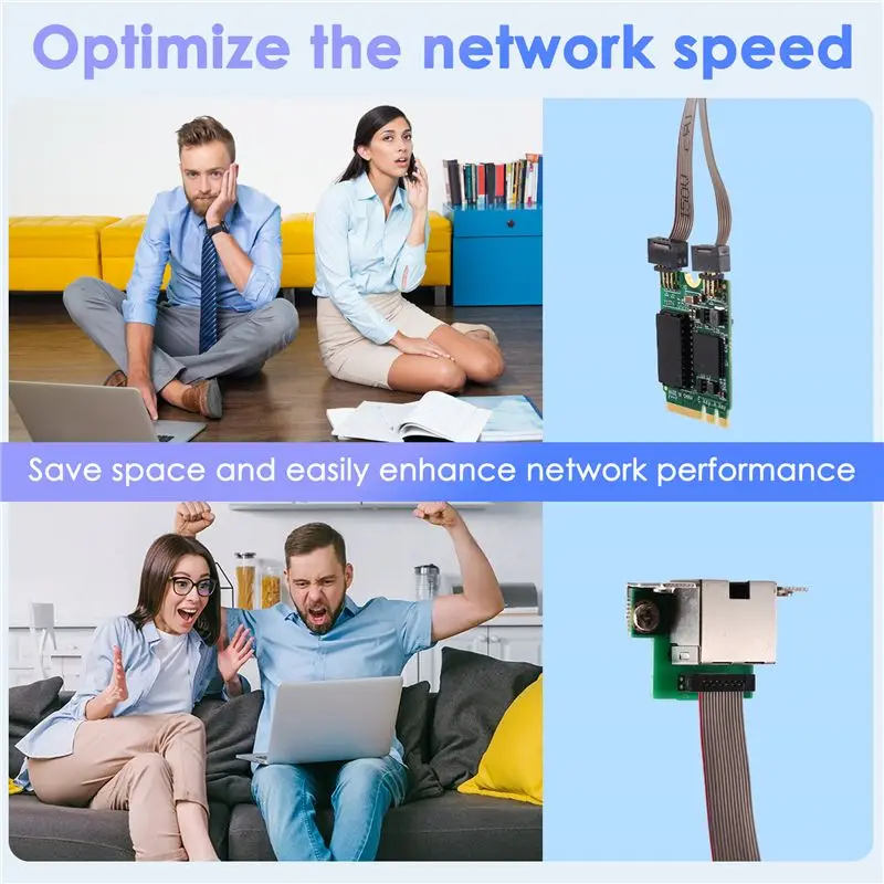 Exquisite-M.2 A+E KEY 5Gbps Gigabit RJ45 Network Card With RTL8126 Chip For Win10/8/7, PXE Diskless Boot E-Sports Game Accessory
